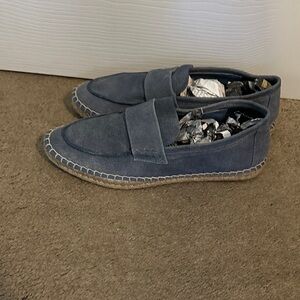 Vince Daria Espadrille Women's Blue Suede Loafers with rope sole